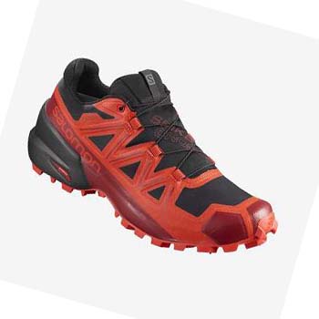 Salomon SPIKECROSS 5 GORE-TEX Erkek Patika Koşu Ayakkabısı Siyah Kırmızı | TR 3525FDN